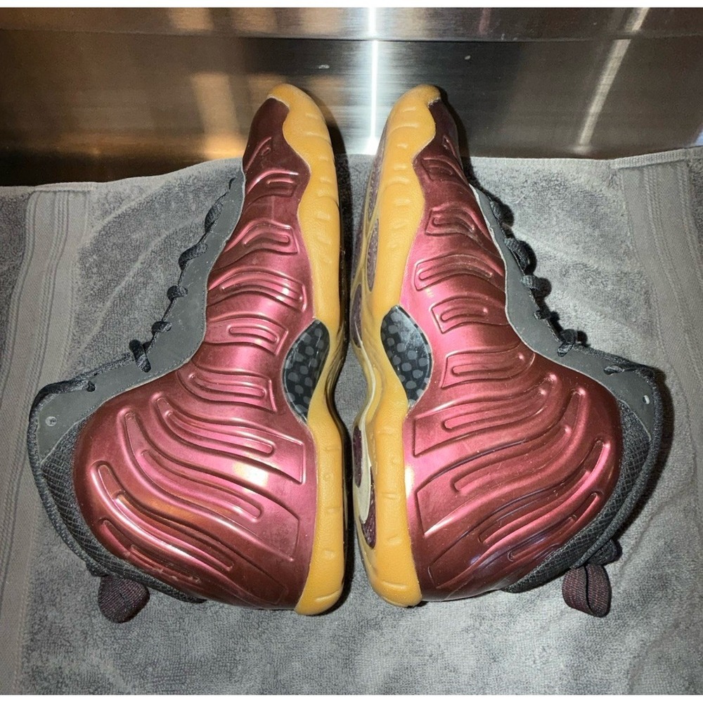 Nike Air Foamposite Little Posite 1 GS Sneaker Maroon Black 644791-600 Size 6.5Y - Picture 5 of 8